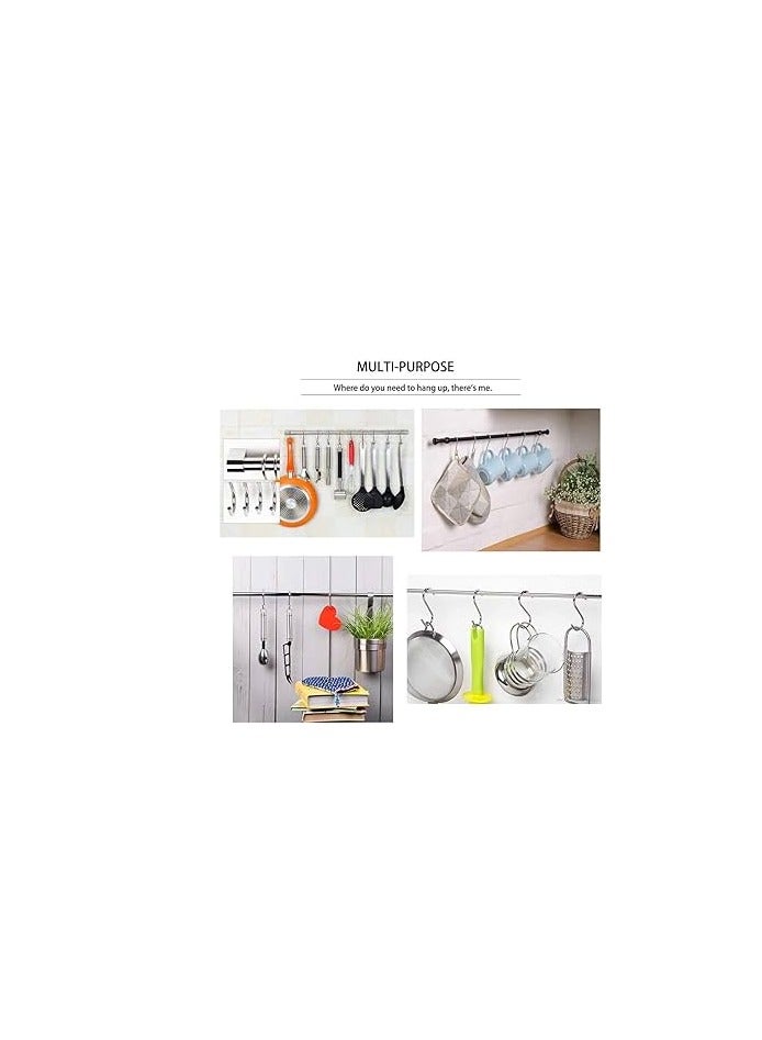KNP KNP Metal S-Hooks (Chrome Plated, 1 Inch) are versatile and durable hanging hooks, perfect for organizing kitchens, closets, garages, and workshops.  - Image 2