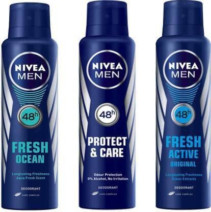 NIVEA-pack of 3- deodrant fresh protect Deodorant Spray - For Men and Women - Image 1