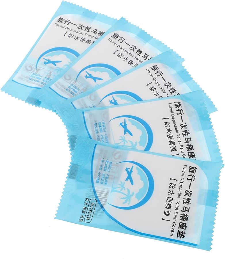 أغطية مقاعد المرحاض القابلة للتخلص منها، محمولة ومقاومة للماء، عبوة من 10 قطع، للاستخدام أثناء السفر وبعد الولادة - Image 1