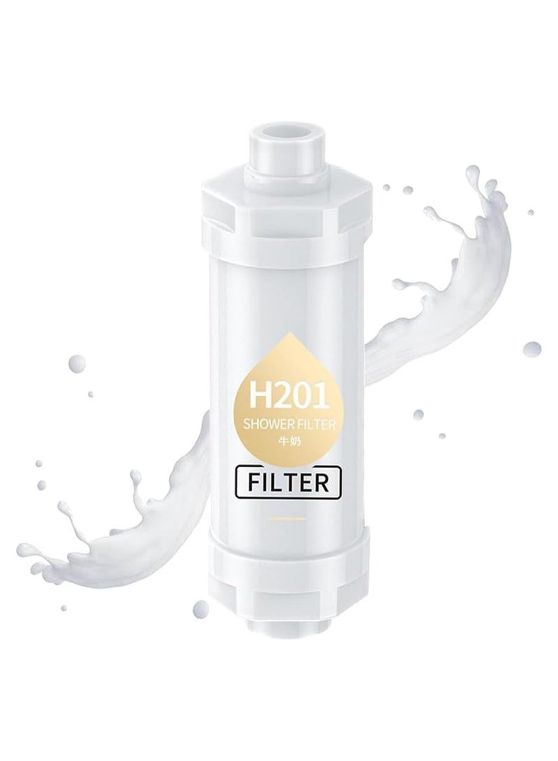 Milk Fragrance Shower Filter - Vitamin C Hard Water Softener, Removes Chlorine, Reduces Dryness & Irritation - Clean Filtered Shower Water for Silky Skin (Milk Scent)  - Image 1
