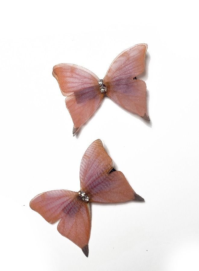 Elite Dose Butterfly Design Cute Hair Clips 2 Pieces - Image 1