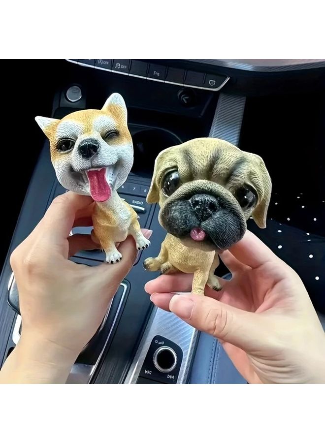 Beagle Moving Head Ears Shaking Dog Car Dashboard Ornament Wiggle Motion Resin Gift - Image 5