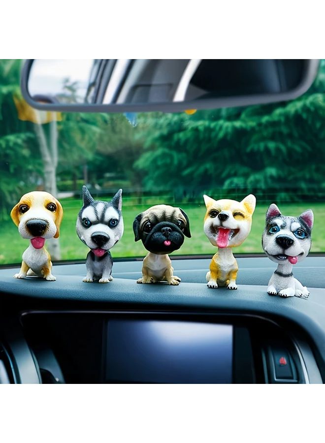 Beagle Moving Head Ears Shaking Dog Car Dashboard Ornament Wiggle Motion Resin Gift - Image 1