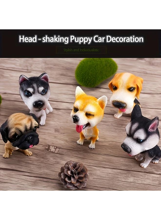 Beagle Moving Head Ears Shaking Dog Car Dashboard Ornament Wiggle Motion Resin Gift - Image 2