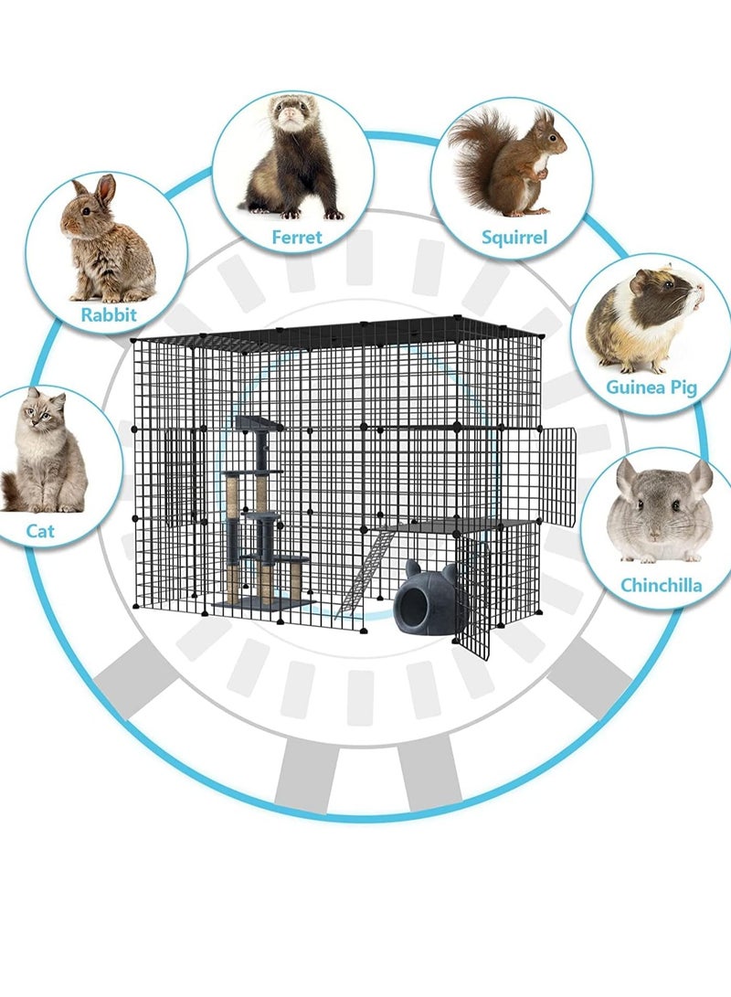 Pet Dog Playpen Pet Dog Fence 13 Panels Metal Dog Pen Outdoor Exercise Pen with Doors for Large/Medium/Small Dogs Pet Puppy Playpen for RV Camping Yard - Image 5