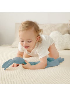 Gonice Baby Pure Cotton Sleeping Doll And Cloth Towel with Sensory Teether- Blue  - Image 4