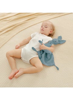 Gonice Baby Pure Cotton Sleeping Doll And Cloth Towel with Sensory Teether- Blue  - Image 5