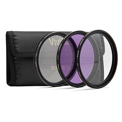 Vivitar 3-Piece Multi-Coated Glass Filter Kit (49mm UV/FLD/CPL) - Image 3