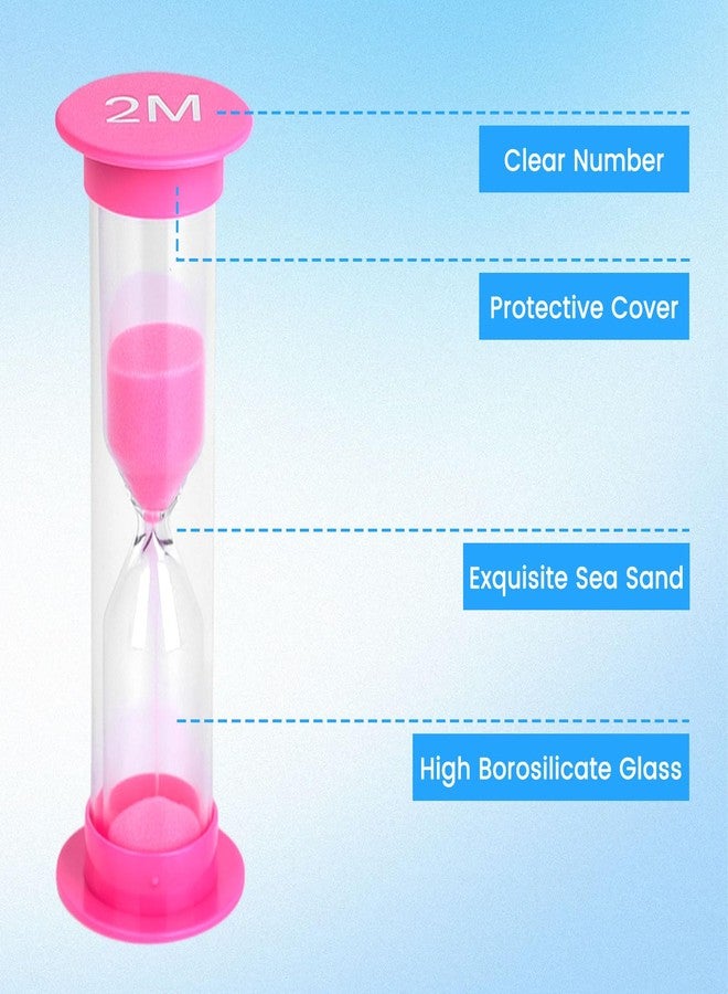 3 otters Sand Timer for Kids, 8PCS Colorful Hourglass Timers for Classroom 20sec/ 30sec/ 1min/ 2min/ 3min/ 4min/ 5min/ 10min Sand Clock Timers Set for Brushing Teeth Cooking Office Timing Task - Image 3