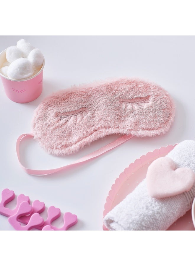 Ginger Ray Pink Fluffy Pamper Party Eye Mask - Image 1