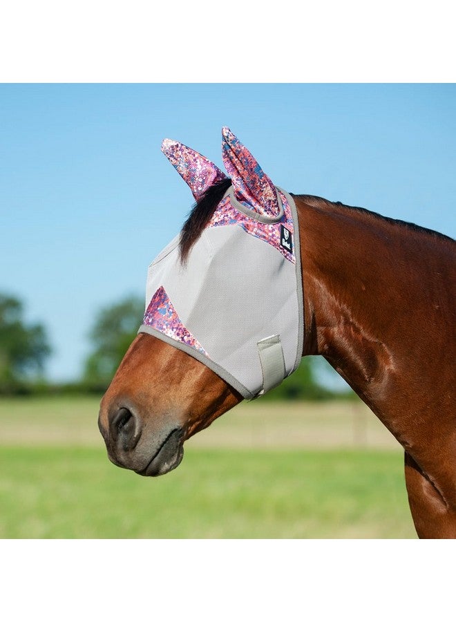 Cashel Crusader Fly Mask, Standard with Ears (Splash, Warmblood) - Image 2