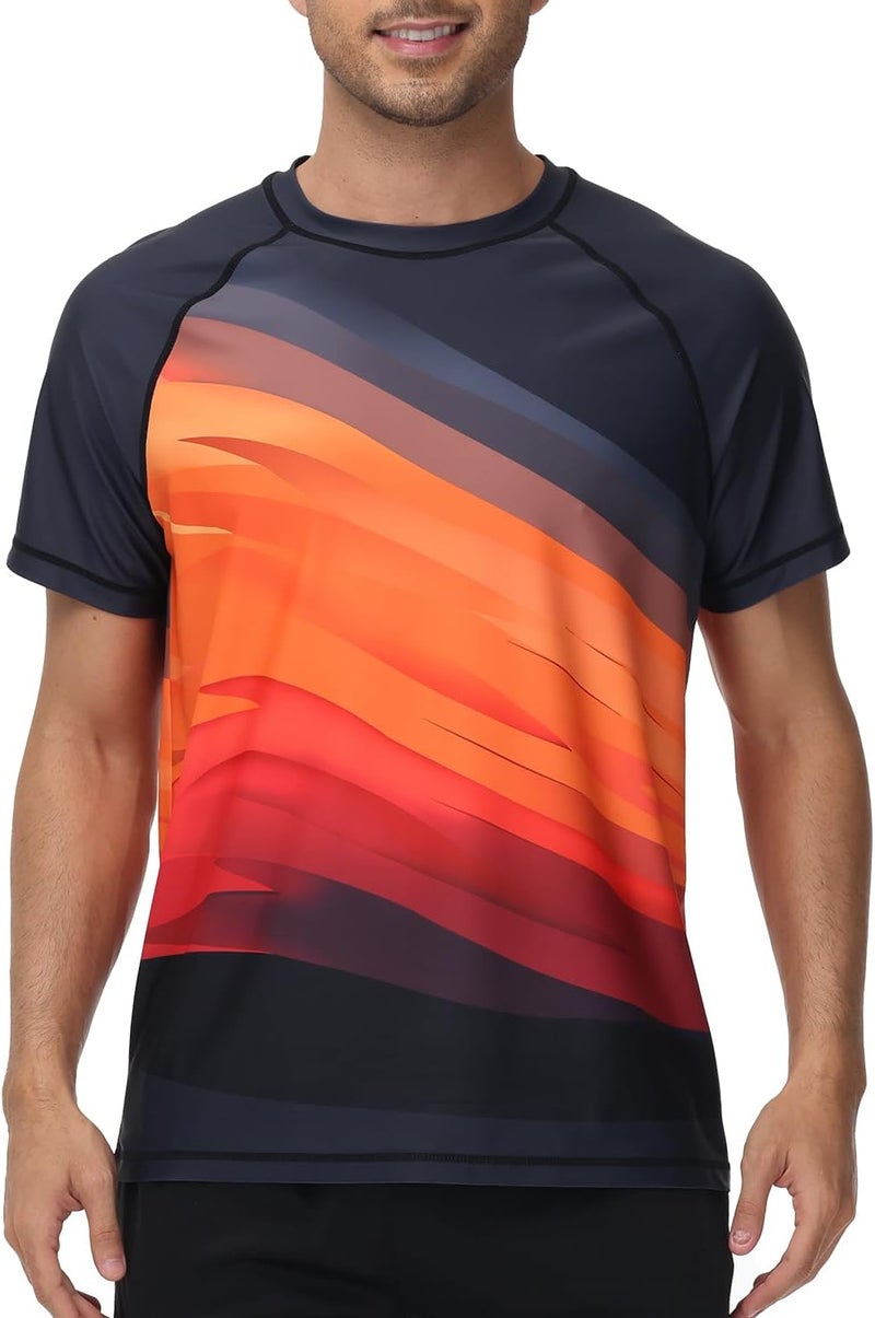 VAYAGER Men's Swim Shirts Rash Guard UPF 50+ T Shirts Quick Dry Loose Fit Water Surfing Shirt - Image 1