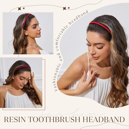 STHUAHE4PC Multicolor Protection Resin Teeth Comb Hair Hoop Hairband Headband Hair Accessories by Beauty hair (4 color) - Image 2