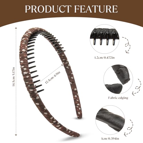 STHUAHE4PC Multicolor Protection Resin Teeth Comb Hair Hoop Hairband Headband Hair Accessories by Beauty hair (4 color) - Image 3