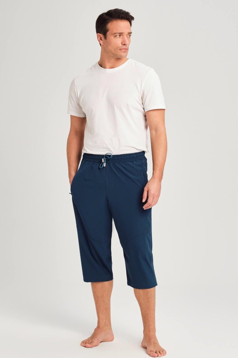 Haşema Wide Cut Plus Size Green Men's Long Shorts - Image 1