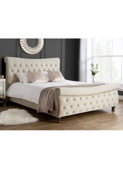 Bed and Mattress Home Serene Shade Tufted Upholstered Queen Size ( 160 X 200 ) Beige Color Bed  - Image 2