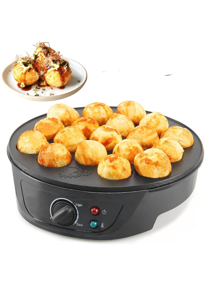 SMARTER Takoyaki Maker Pan with Temperature Control, Make 18 Japanese Octopus Balls at once, Easy to Use and Store - Image 1