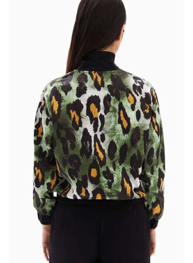 Wecre8 Green/Black Leopard Set of Jacket and Trousers