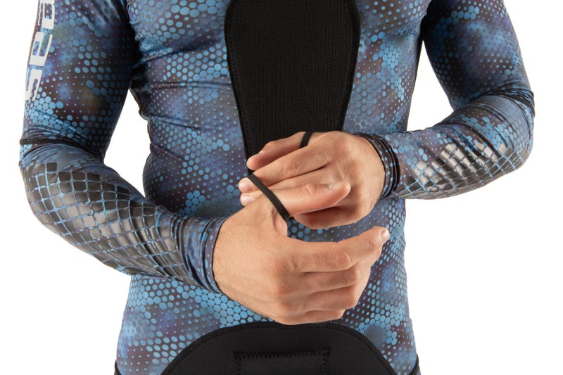 SEAC Blue Moon, Diving and Apnea Rash Guard, Two Piece, Camouflage Blue - Image 3