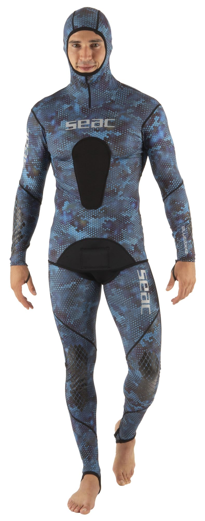 SEAC Blue Moon, Diving and Apnea Rash Guard, Two Piece, Camouflage Blue - Image 1