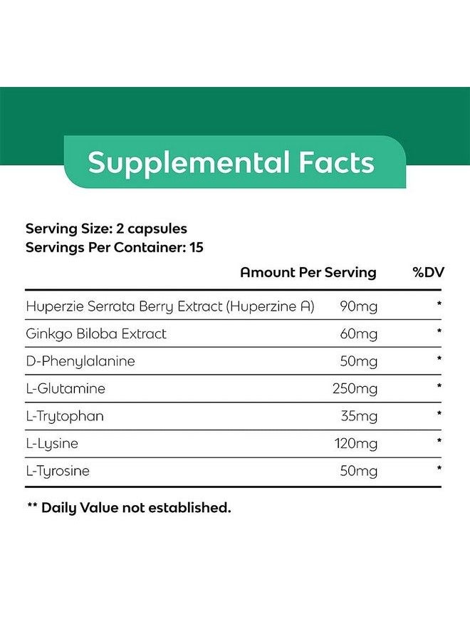 Best in Nature - Vitabrain Natural Brain Health Formula (Us Patent). Brain Vitamins For Focus Memory Mental Performance. Created By Best In Nature. … (30 Capsules) - Image 1
