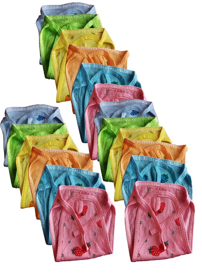 MammaChamp Baby Nappies, Colourful Cotton Hosiery Diapers, Assorted Colours (Pack of 18) - Image 1