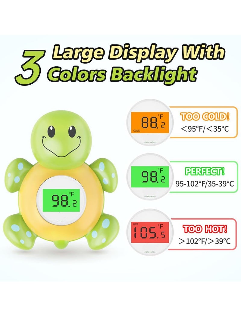 Gonice Baby Bath Thermometer, Digital Water Temperature Thermometers with 3 Color Backlit and Temperature Warning, Safety Bath Tube Thermometers Floating Toy for Infant, Toddler  - Image 3