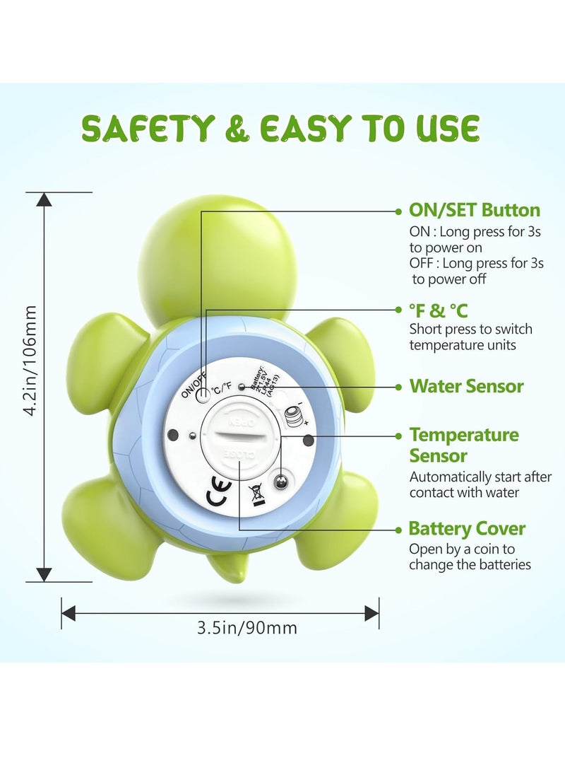 Gonice - Baby Bath Thermometer, Digital Water Temperature Thermometers with 3 Color Backlit and Temperature Warning, Safety Bath Tube Thermometers Floating Toy for Infant, Toddler - Image 1