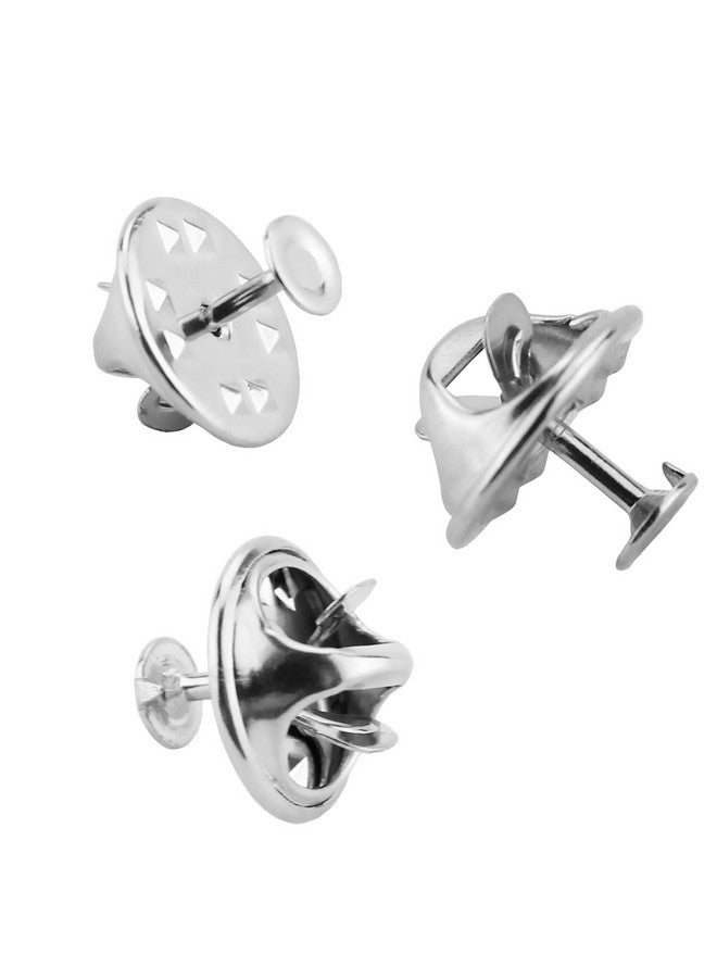 JANYUN 120 Pairs Butterfly Clutch Tie Tacks Pin Back Replacement with 8mm Length Blank Pins for Craft Making, Silver - Image 3