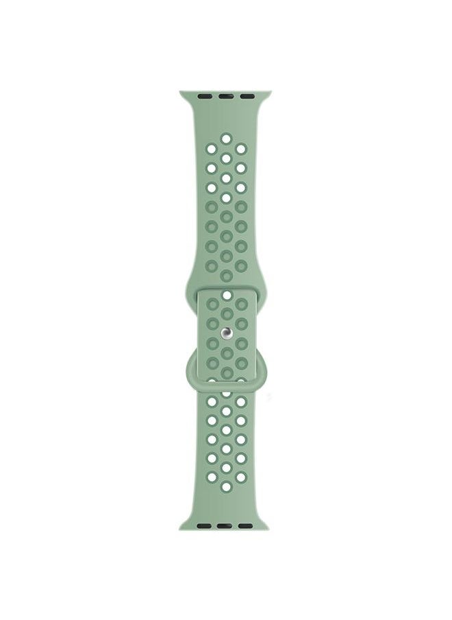 Generic - Butterfly Buckle Dual-tone Liquid Silicone Watch Band For Apple Watch Ultra 42/44mm - Image 1