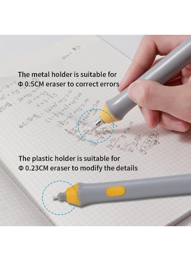 tenwin Electric Eraser Kit Automatic Pencil Eraser Battery Operated with 20 Eraser Refills Detailer Tool for Artists Sketching Pencils/Drafting Pencil/Graphite(Assorted colors) - Image 4
