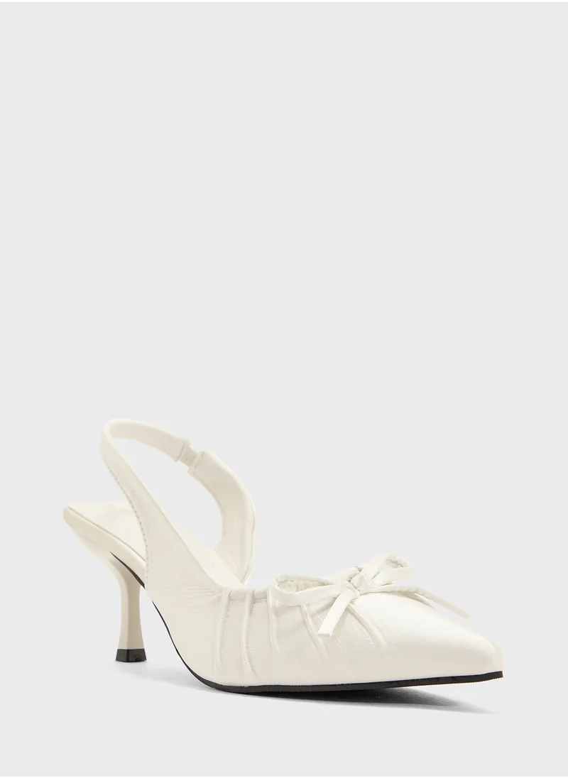 جينجر Slingback Pump With Bow