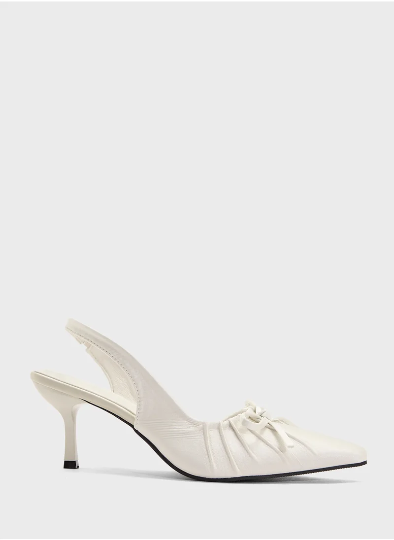 جينجر Slingback Pump With Bow