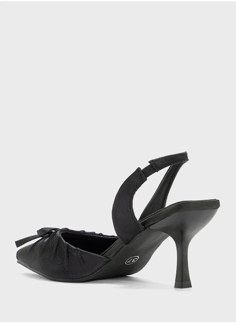 Ginger Slingback Pump With Bow