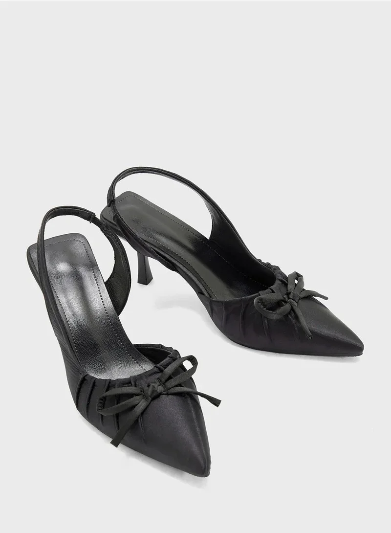 Ginger Slingback Pump With Bow