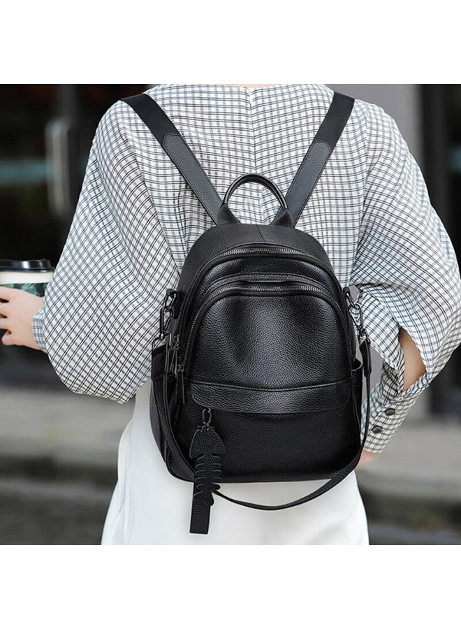 Viney Leather Backpack For Women, Fashionable Large Capacity Travel Bag, School Backpack For Middle School Students, Birthday Gift For Girlfriend - Image 2