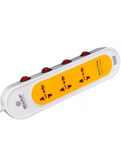 Gear Up GEARUP Pebble Pro Max with 2 USB Ports 3 Socket Extension Boards Orange White 15 M Cord  - Image 1