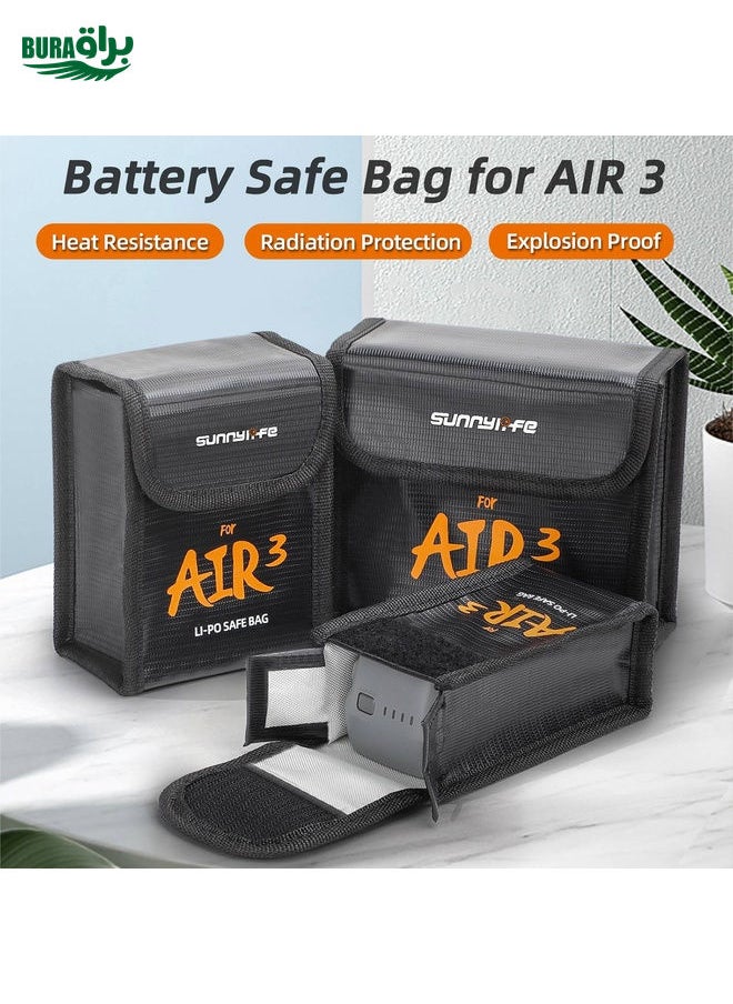 BURAQ For DJI Air 3 Sunnylife Battery Explosion-proof Safe Bag Protective Li-Po Safe Bag For 1pc Battery  - Image 2