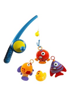 PowerTRC PowerTRC Baby Bath Toy Fishing Set | Hook and Reel Fishing Toy Bathtub, Pool Playset with a Fishing Rod, 3 Fishes & a Ducky for Kids Ages 3+  - Image 2