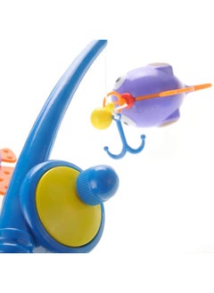 PowerTRC PowerTRC Baby Bath Toy Fishing Set | Hook and Reel Fishing Toy Bathtub, Pool Playset with a Fishing Rod, 3 Fishes & a Ducky for Kids Ages 3+  - Image 1