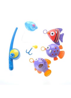 PowerTRC PowerTRC Baby Bath Toy Fishing Set | Hook and Reel Fishing Toy Bathtub, Pool Playset with a Fishing Rod, 3 Fishes & a Ducky for Kids Ages 3+  - Image 4