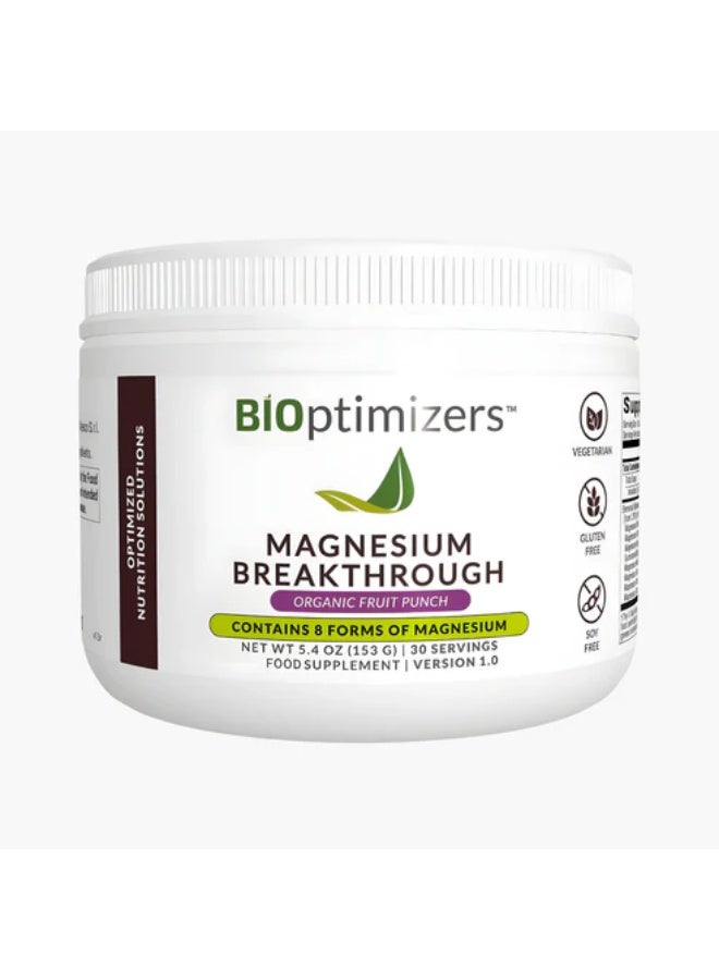 BiOptimizers Magnesium breakthrough drink fruit punch - Image 1