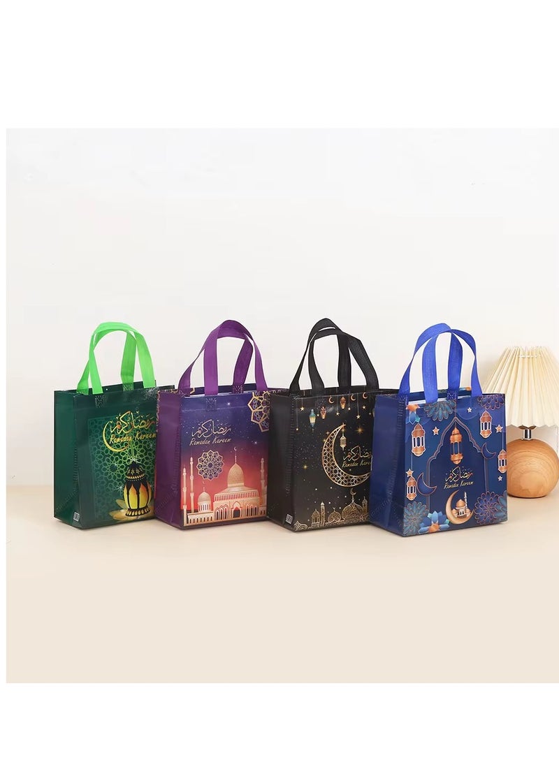 9 Pieces New Ramadan Non-woven Fabric Gift Bags Party Supplies Candy Cookie Snack Bags - Image 4