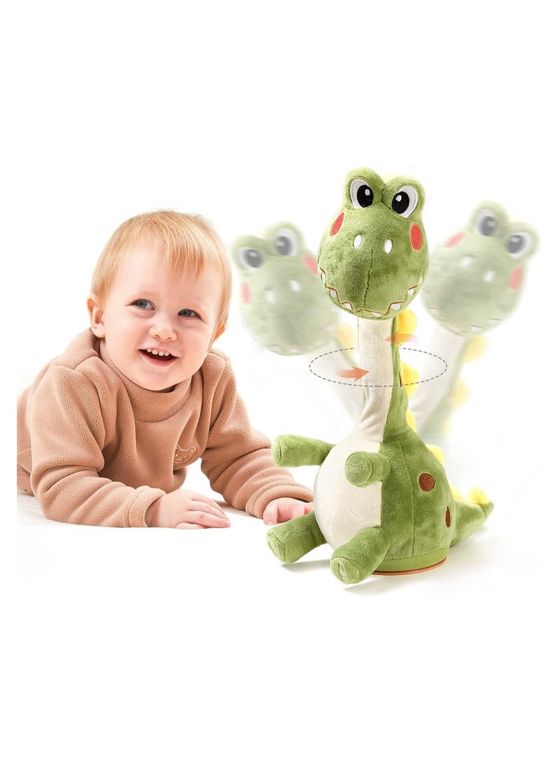 عام دمية ديناصور ناطقة وراقصة - دمية بلوش إلكترونية متحركة ملتوية، لعبة موسيقية تتميز بتسجيل وتكرار الكلام والغناء، هدية ديناصور للأطفال مناسبة للصبيان والبنات - Image 1