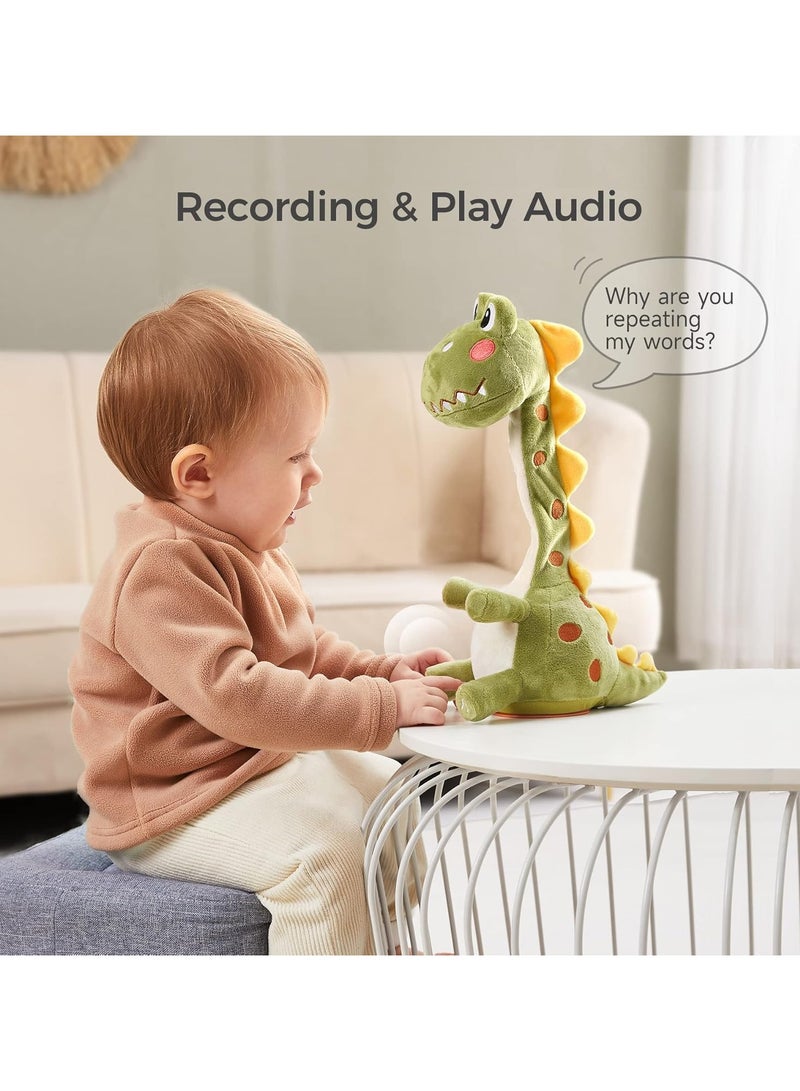 عام دمية ديناصور ناطقة وراقصة - دمية بلوش إلكترونية متحركة ملتوية، لعبة موسيقية تتميز بتسجيل وتكرار الكلام والغناء، هدية ديناصور للأطفال مناسبة للصبيان والبنات - Image 5