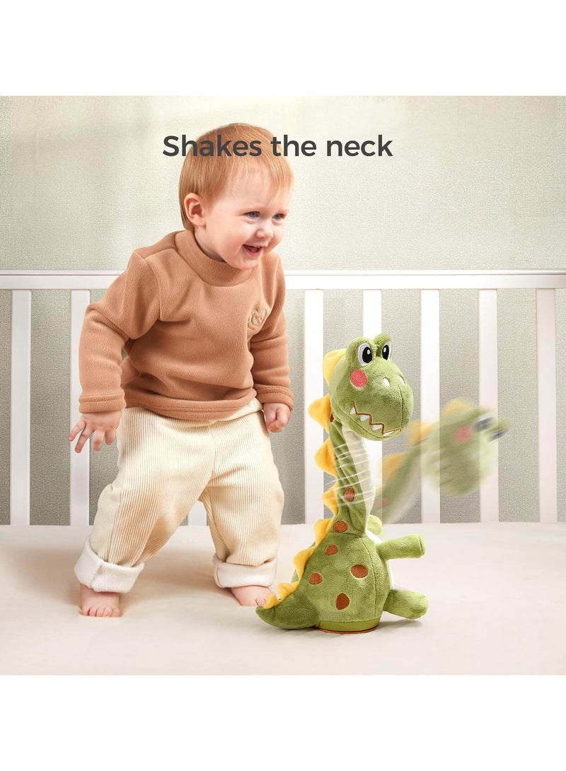 عام دمية ديناصور ناطقة وراقصة - دمية بلوش إلكترونية متحركة ملتوية، لعبة موسيقية تتميز بتسجيل وتكرار الكلام والغناء، هدية ديناصور للأطفال مناسبة للصبيان والبنات - Image 4