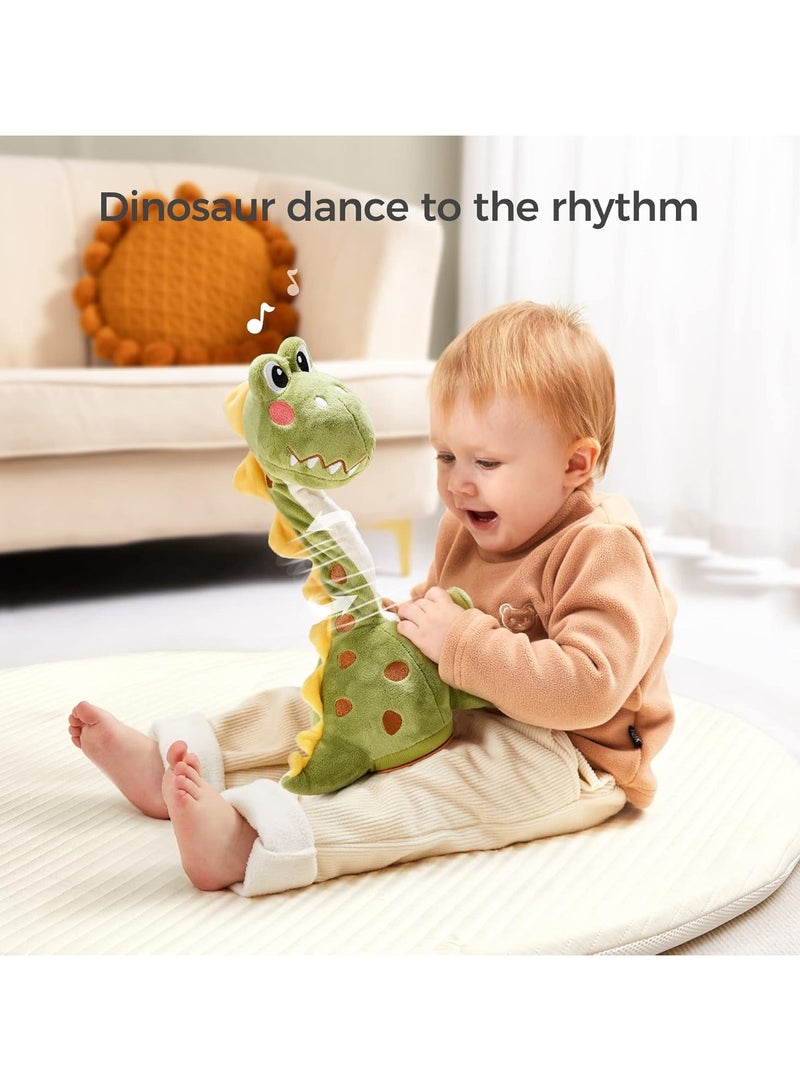 عام دمية ديناصور ناطقة وراقصة - دمية بلوش إلكترونية متحركة ملتوية، لعبة موسيقية تتميز بتسجيل وتكرار الكلام والغناء، هدية ديناصور للأطفال مناسبة للصبيان والبنات - Image 3