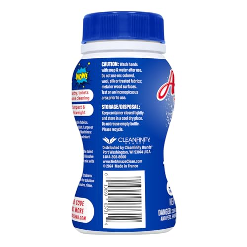 AMAZE Ultra Concentrated Bleach Tablets [6 bottles] - Original Scent - for Laundry, Toilet, and Multipurpose Home Cleaning. No Splash Liquid Bleach Alternative - Image 4
