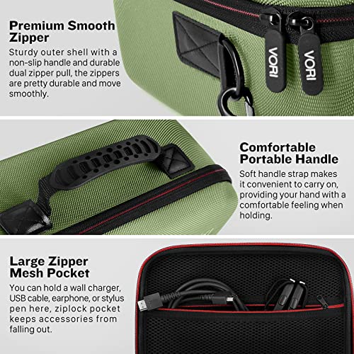 VORI Carrying Case for Nintendo Switch/Switch OLED Model (2021), Hard Travel Storage Protective Case with Handle and Shoulder Strap for Pro Controller, Poke Ball Plus and Switch Accessories, Green - Image 3