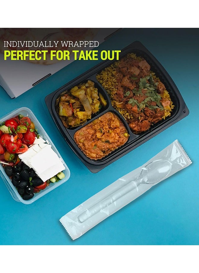 Sweet Life - 100Pcs Plastic Spoons Disposable, 6.8"x1.3" Spoons Plastic , Heavy Duty Spoons Plastic Cutlery Disposable Utensils Silverware Set for Party Bulk Wedding Birthday Holiday Family Gathering, Chocolate Coffee Flavor Ice Cream, Dessert Spoons for Party - Image 1